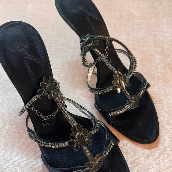 Giuseppe Zanotti Jeweled Black Heels, EU Size 37.5, US Size 7 - Picture 5 of 7